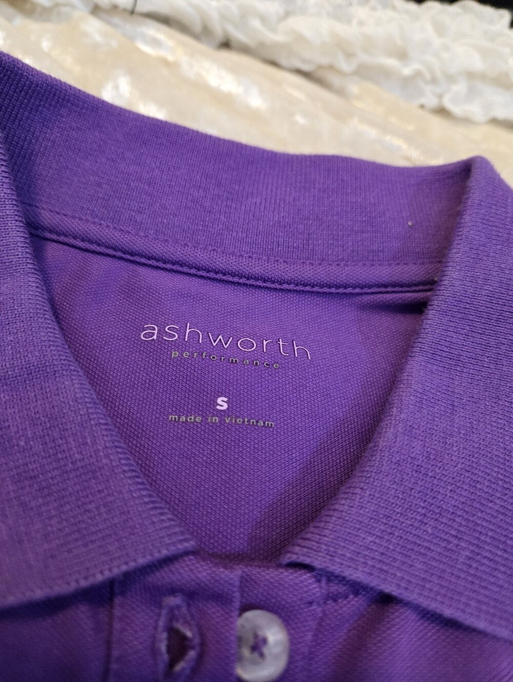 Ashworth Performance Polo Women’s Small Purple Golf Athletic Shirt